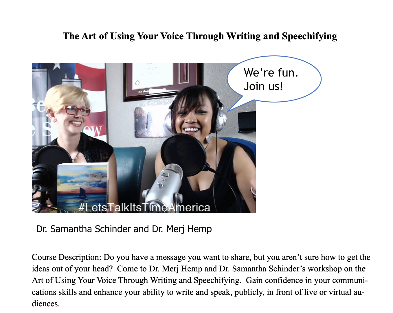 The Art of Using Your Voice Through Writing and Speechifying